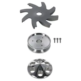 8hwr6s Maxpeedingrods Single Groove Billet Pulley And Fan For Gm Cadillac 472 500 502 Direct Replacement