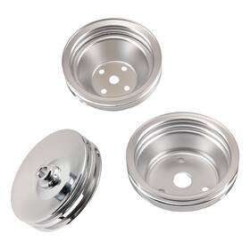 Maxpeedingrods 9walbo 2 Groove Long Water Pump Pulley For Small Block Chevy 283-350 Engines Chrome 350