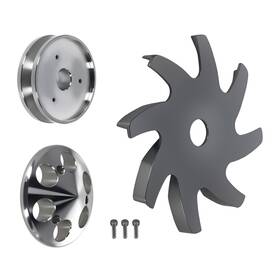 Maxpeedingrods B5wue1 Single Groove Alternator Pulley Assembly For Gm 383 396 454 Direct Fit With Fan