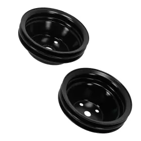 Bf0v47 Maxpeedingrods Black Steel Long Water Pump And Crankshaft Pulley For Sbc Chevy 267 350 400