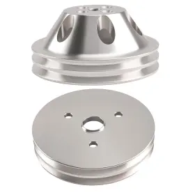 283-350 Maxpeedingrods Cs873n Engine Accessory Pulley For Chevy Sbc Short Water Pump Double Groove
