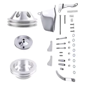 Dbu8oh Maxpeedingrods 1/2 Groove Water Pump Pulley And Bracket Kit For Small Block Chevy 262 265 267 283