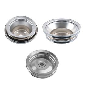 Maxpeedingrods Dub0s7 Big Block Chevy Pulley For 396-454 Chrome Triple Crankshaft Double Steering