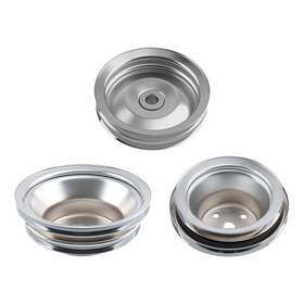 Maxpeedingrods Emk9c7 Bbc Pulley Kit For Chevy 396-454 Chrome Triple Crankshaft Double Steering