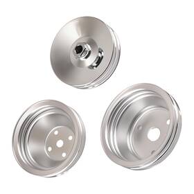 Maxpeedingrods Gon0sr Chrome 2 Groove Long Water Pump Kit For Small Block Chevy 283-350 System