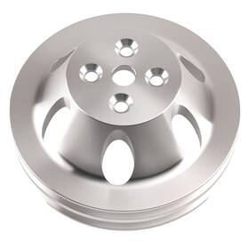 Maxpeedingrods H5b0xl Chrome Water Pump Pulley 2 Groove For Chevy Big Block 396 454 Swp Short Style