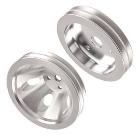 Maxpeedingrods Ir5mgc 2 Double Groove V-belt Pulley For Chevy Sbc 283-350 Short Water Pump System