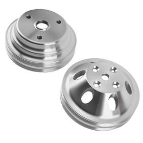 Maxpeedingrods Jb5610 Double Groove V-belt Crankshaft Pulley For Chevy Sbc 265-400 Long Water Pump Set