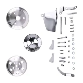 L7c0uj Maxpeedingrods 1/2 Groove Water Pump Pulley And Bracket Kit For Small Block Chevy 305 307 283 350