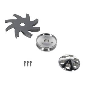 Maxpeedingrods Lb7fz0 Alternator Single Groove Pulley Fan Set For Chevy 305 327 350 Direct Replacement