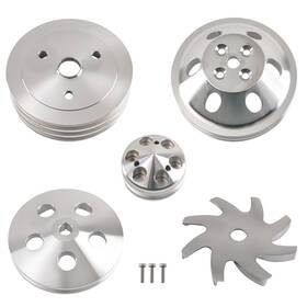 Maxpeedingrods Px63ez Crankshaft Water Pump Pulley Kit Aluminum For Small Block Chevy 283-350