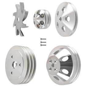 Maxpeedingrods Ryo4k3 Crankshaft Water Pump Pulley For Small Block Chevy 283-350 Aluminum Kit