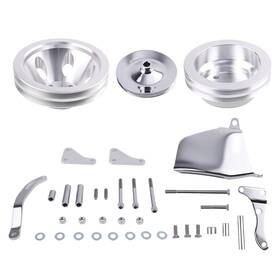 Maxpeedingrods Sycx90 1/2 Groove Water Pump Pulley And Bracket Kit For Sbc Small Block Chevy 283 327 350