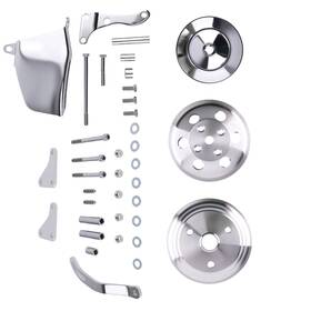 Maxpeedingrods T6z3l9 Long Water Pump Pulley Bracket Kit For Small Block Chevy 302 305 307 327 350 262