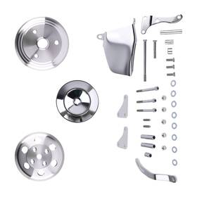 Maxpeedingrods Tjn1b8 Long Water Pump Pulley Kit For Chevy Sbc 262 265 267 283 302 305 307 327 350 New