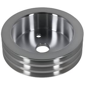 Maxpeedingrods Ui3axy Short Pump Aluminum Triple 3 Groove Crankshaft Pulley For Small Block Chevy Sbc