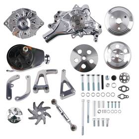 Maxpeedingrods W3ksil Engine Drive Installation Kit For Long Water Pump 1958-1995 Chrome Finish