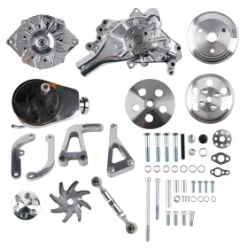 W3ksil Maxpeedingrods Engine Drive Installation Kit For Long Water Pump 1958-1995 Chrome Finish