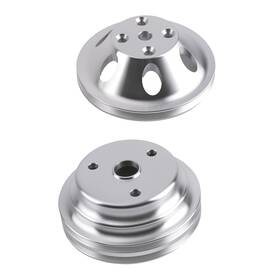 Maxpeedingrods X4l2yf Crankshaft Water Pump Pulley For Chevy Sbc 265-400 V8 Long Double Groove