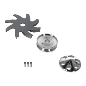 Y0dol6 Maxpeedingrods Single Groove Billet Alternator Fan Pulley Kit For Gm 383 396 427 454 Assembly