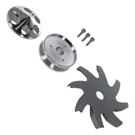 Yxf9t6 Maxpeedingrods Single Groove Alternator Pulley Assembly For Gm 383 396 454 Direct Fit With Fan