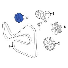 Mercury Oe 4s7z8678a For Mariner 08-11 Accessory Drive Belt Idler Pulley
