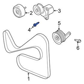 Mercury Oe W500310s437 For Mariner 2008-2011 Belt Tensioner Bolt