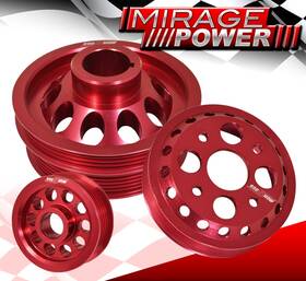 Miragepower2008 Cp-024rd-4i1a3 For 02-06 G35 Vq35 Light Weight Sport Crank Underdrive Power Pulley Wheel Red