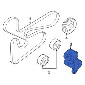 Mitsubishi Oe 1345a159 For Lancer 08-15 Accessory Drive Belt Tensioner Assembly