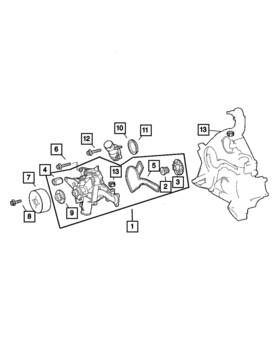 Mopar 05096527aa Genuine Water Pump Pulley 5096527aa