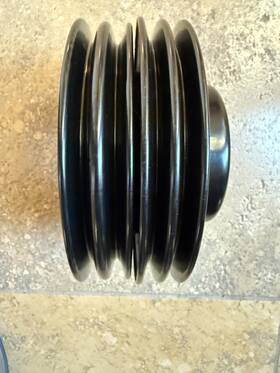 Mopar 2951122 383/440 1969-71 4 Groove Crankshaft Pulley P/n Powder Coated Black