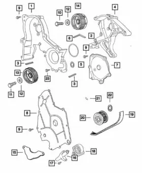 4573347 Mopar Genuine 2001-2002 Chrysler New Yorker Engine Timing Belt Tensioner