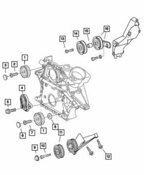 Mopar 5117691aa Genuine 2003-2006 Dodge 2500 3500 Sprinter Belt Tensioner Pulley