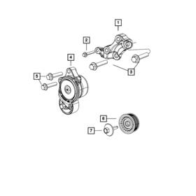 Mopar 68148384aa Accessory Drive Belt Idler Pulley Adjustment Bolt Kit For 1500