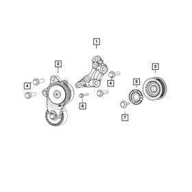 Mopar 68148385aa Accessory Drive Belt Idler Pulley Adjustment Bolt Kit For Jeep