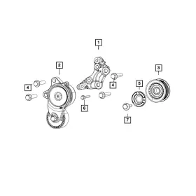 68148385aa Mopar Accessory Drive Belt Idler Pulley Adjustment Bolt Kit For Jeep