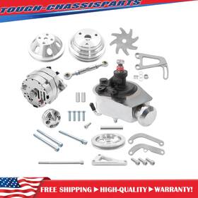 Munirater Tsp268980s For Chevy Sbc Alternator Power Steering &long Water Pump With Pulley And Bracket Kit