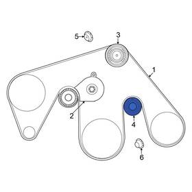 Nissan Oe 119254jm0a For Frontier 20-24 Accessory Drive Belt Idler Pulley