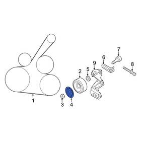 Nissan Oe 119291hc0b For Versa Note 14-19 Accessory Drive Belt Idler Pulley Cap