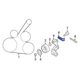 Nissan Oe 119311hc0a For Versa Note 14-19 Accessory Drive Belt Idler Pulley Spacer