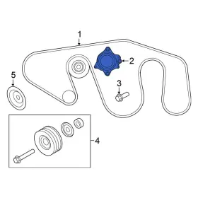 119551la0b Nissan Oe For Armada 17-24 Accessory Drive Belt Tensioner Assembly