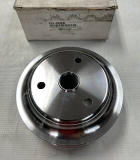 Old Air Products 101-3cra Small Block Chevy Aluminum 3 Groove Crankshaft Pulley Usa Made
