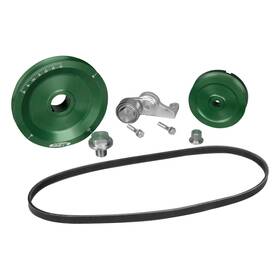 Parts By Mst Llc 319905884 Air Cooled Vw 1956-1979 Anodized Finish Serpentine Pulley System - Green