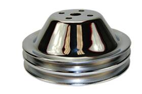 Pirate Mfg Sp8952 Double Groove Water Pump Pulley Chrome Steel Smooth Fits Chevy Sbc 283-350 Swp
