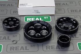 Powerhouse Racing 01011039.bk Phr 4 Piece Lightweight Billet Pulley Kit With Idler Black For 2jz 1jz Supra Sc300