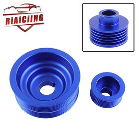 Riaiciing Bpu004-bl-2d Crank Shaft Pulley Blue For Subaru Impreza 2002-2007 Ej20 Wrx 2.0l 2.5l Aluminum
