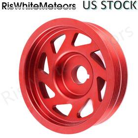 Riswhitemeteors Bpu001-rd-d For Subaru Impreza Wrx Sti Forester Light Weight Crankshaft Crank Pulley Red