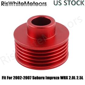 Riswhitemeteors Bpu004-rd-d Red Aluminum For Subaru Ej20 Impreza Wrx Liberty Crank Shaft Pulley 2.0l 2.5l Us