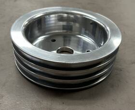 Rpc R8849p Big Block Chevy Bbc Aluminum Crank Pulley Swp 3 Groove Polished Display