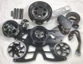 Rsring Rsrbk004b Bbc Chevy 454 Complete Serpentine Kit Front Drive System For Short Water Pump